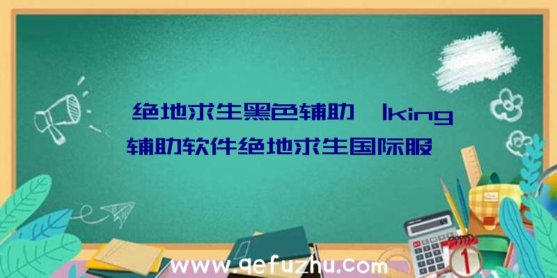 「绝地求生黑色辅助」|king辅助软件绝地求生国际服